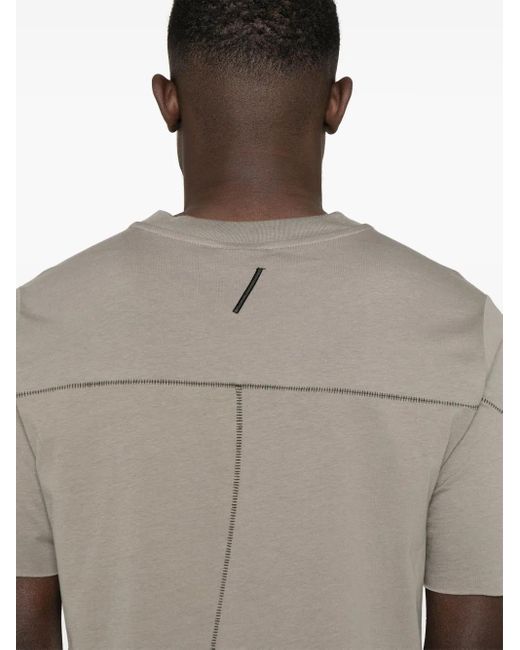 Thom Krom Gray Seam-Detail T-Shirt for men