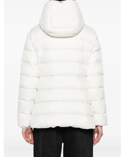 Herno フーデッド キルティングジャケット White
