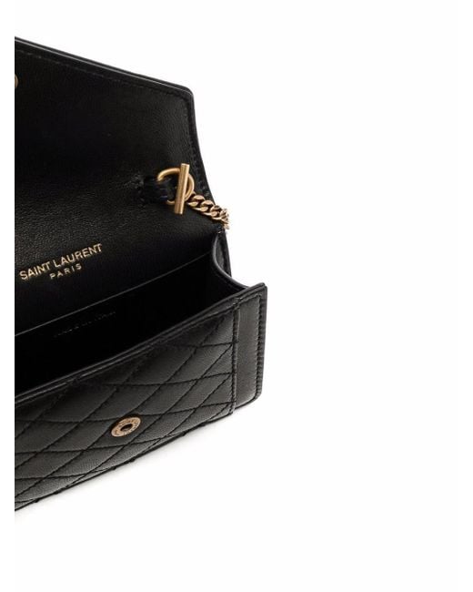 Saint Laurent Black Micro Gaby Quilted Leather Shoulder Bag