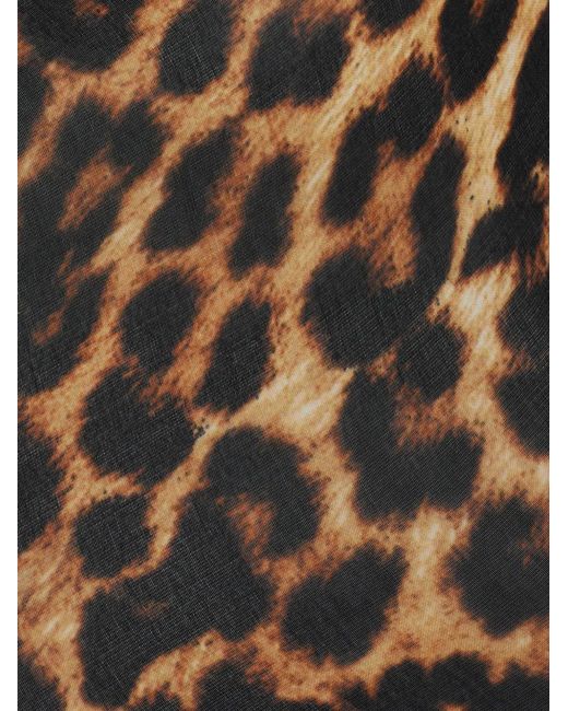 Maison Close Brown Safari Leopard-Print Mini Wrap Skirt