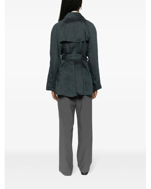 Fay Green Lobster-Claw Double-Breasted Coat