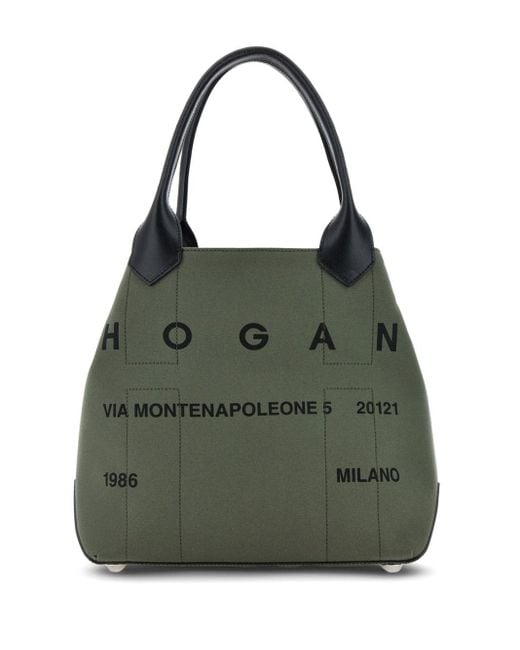 Hogan Script ハンドバッグ Green