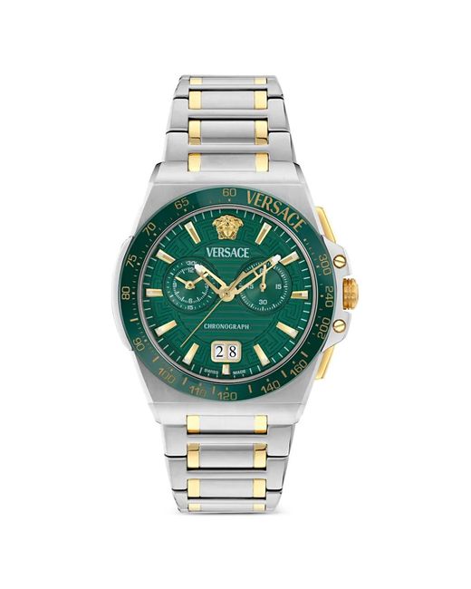 Greca 43Mm di Versace in Green da Uomo