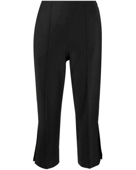 Matériel Black Wool Blend Cropped Trousers