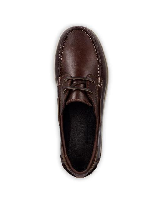 Gant Brown Leather Boat Shoes for men