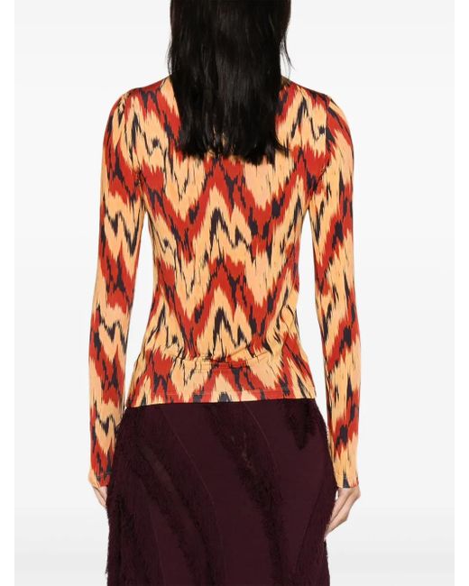 T-Shirt À Col Montant Ulla Johnson en coloris Orange