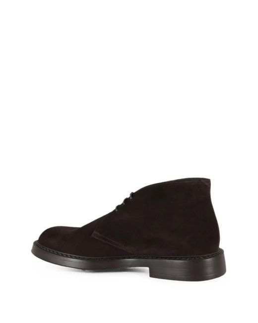 Doucal's Black Suede Desert Boots for men