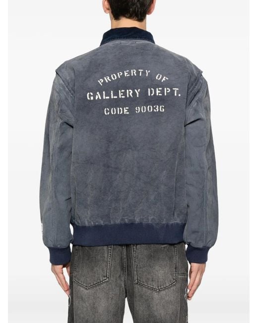 GALLERY DEPT. Blue Corduroy-Collar Denim Jacket for men