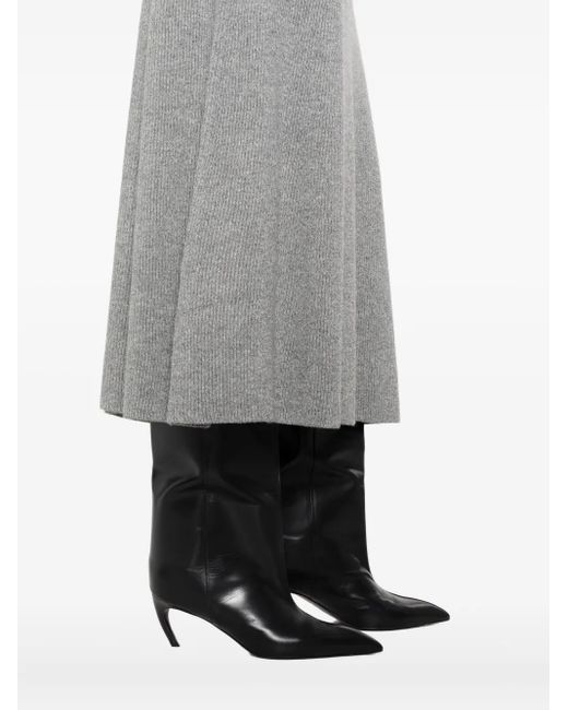 Gonna Midi A Coste di Fabiana Filippi in Gray