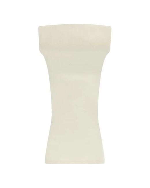 Issey Miyake White Allow Structured Top