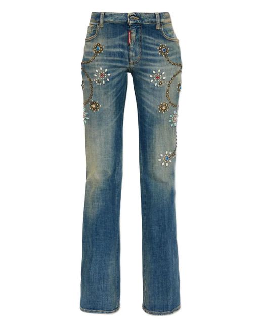 DSquared² Verfraaide Jeans in het Blue