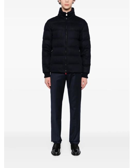 Kiton Blue Padded Jacket for men