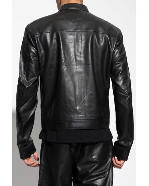 Veste En Cuir À Fermeture Zippée M I S B H V pour homme en coloris Black