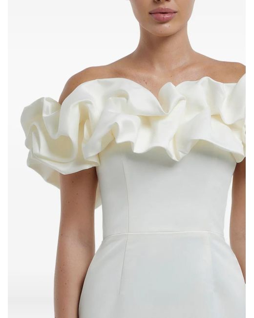 POST MERIDIEM White Meringue Midi Dress