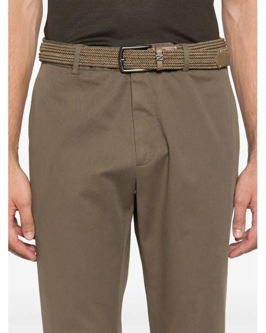 Zegna Natural Tapered Trousers for men
