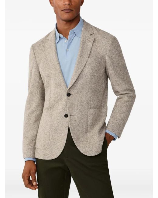 Hackett Natural Single-Breasted Blazer for men