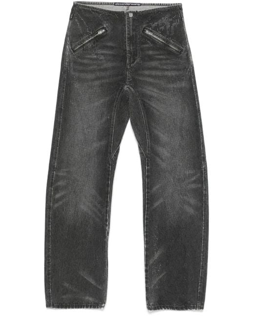 Alexander Wang Gray Moto Jeans