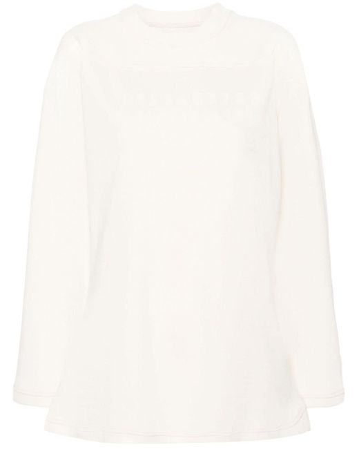 Maison Margiela White Numbers-embroidered Cotton Sweatshirt