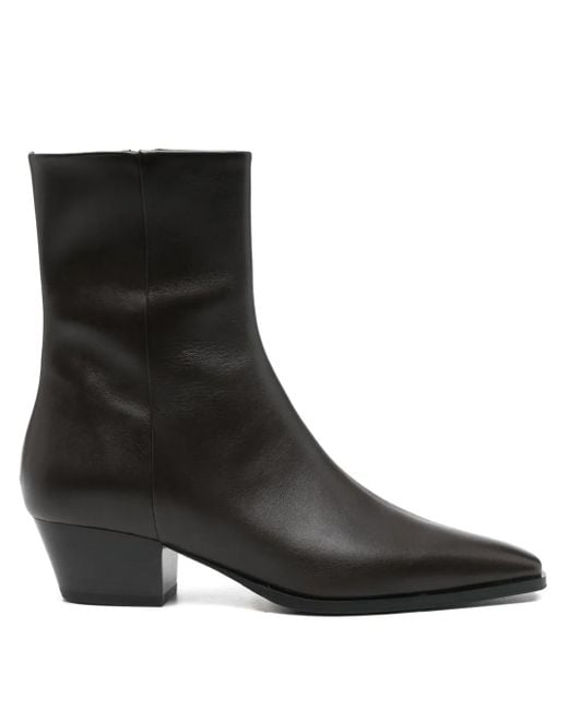 Aeyde Black Pointed-Toe Ankle Boots