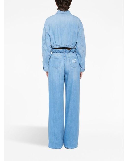 Miu Miu Blue Jeansjacke mit Reißverschluss