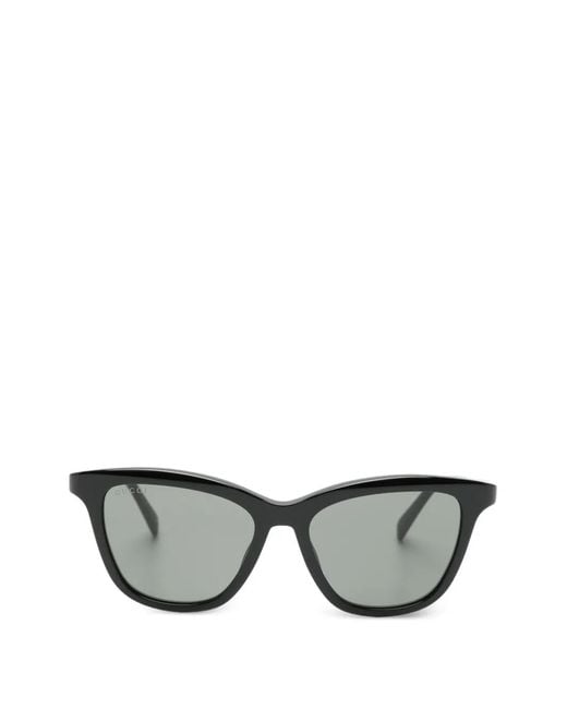 Gucci Gray Geometic-Frame Sunglasses