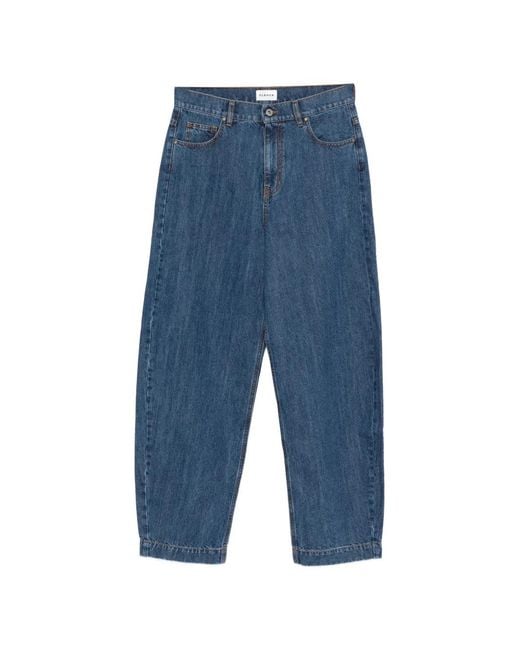 P.A.R.O.S.H. Blue Cojin Five-Pocket Tapered Jeans