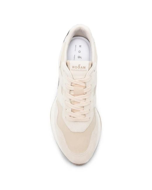 Hogan White H641 Logo-Patch Sneakers