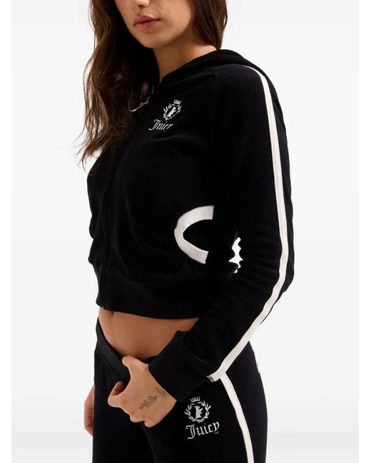 Juicy Couture Black Hoodie À Logo Brodé