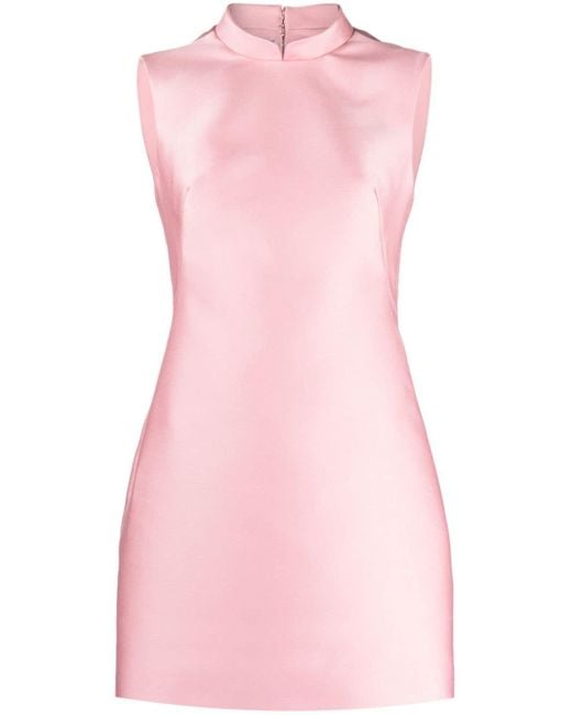 Prada Pink Open-back Satin Minidress