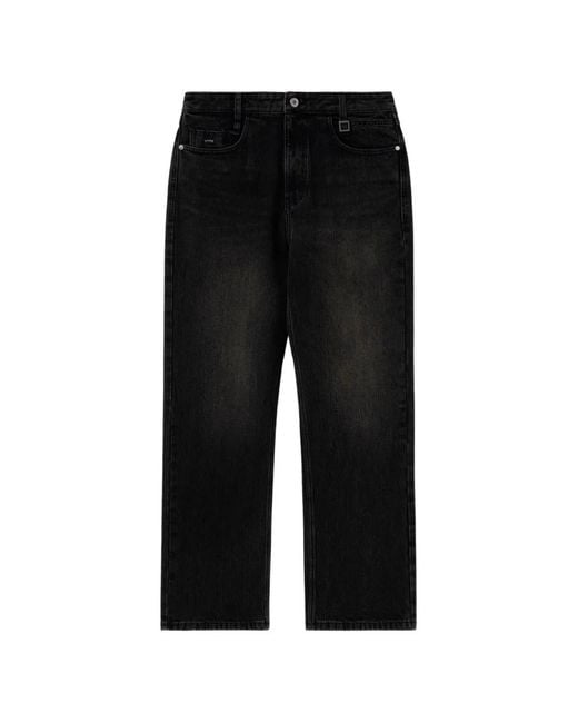 Wooyoungmi Black Washed-Effect Jeans for men