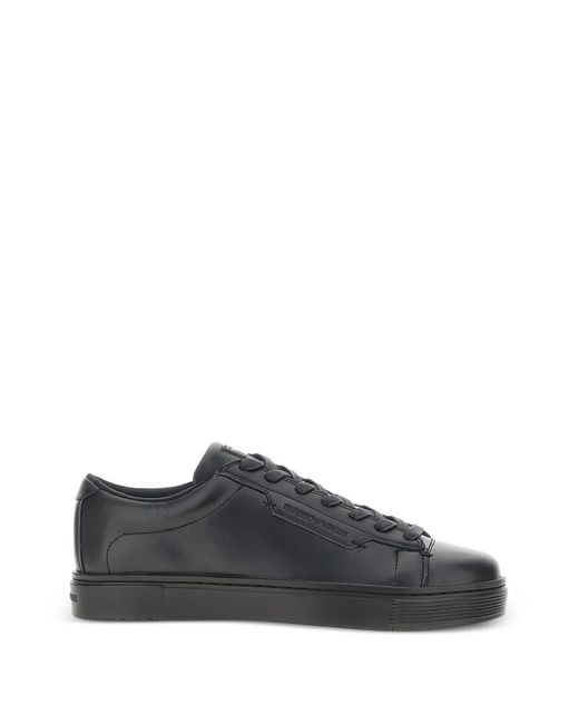 Emporio Armani Black Lace-Up Sneakers for men