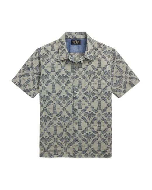 Camicia A Maniche Corte di RRL in Gray da Uomo