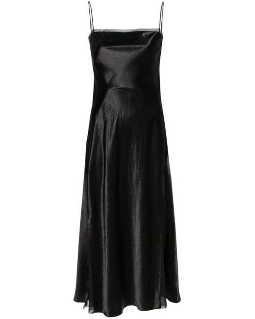Vince Sheer panelled Silk Slip Dress in Black Lyst