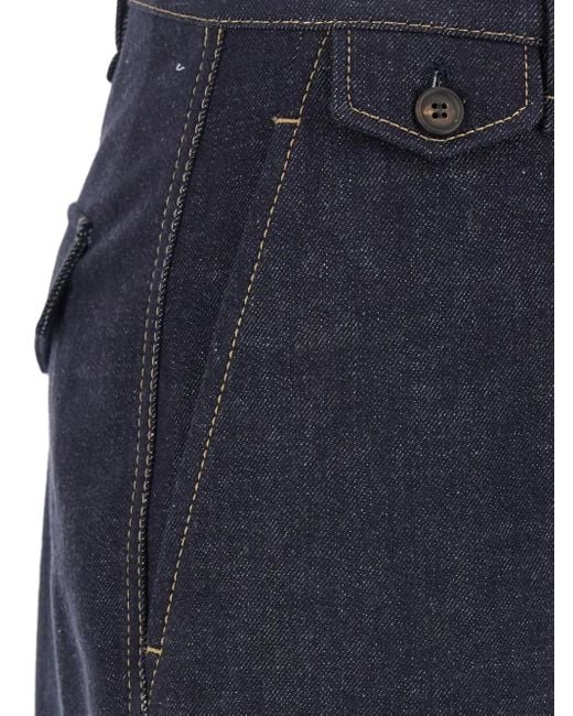 Jean À Détails De Coutures Contrastantes Brunello Cucinelli en coloris Blue
