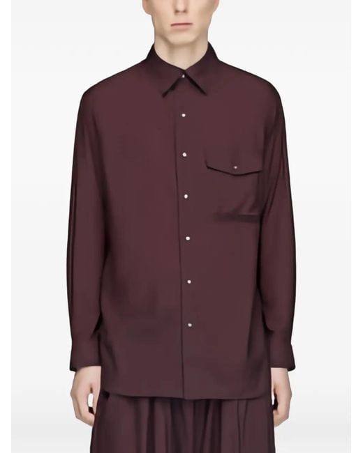 Y-3 Purple 3-Stripes Overshirt