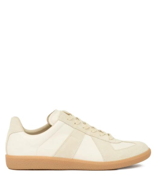 Maison Margiela White Replica Leather Sneakers for men