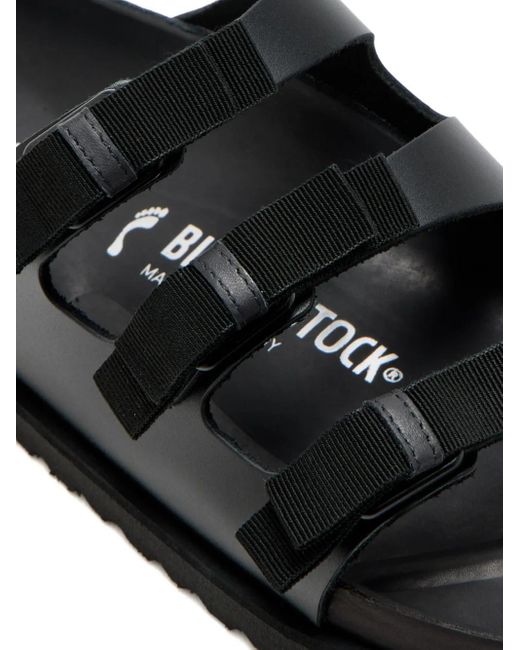 Birkenstock Black Triple-Strap Leather Sandals