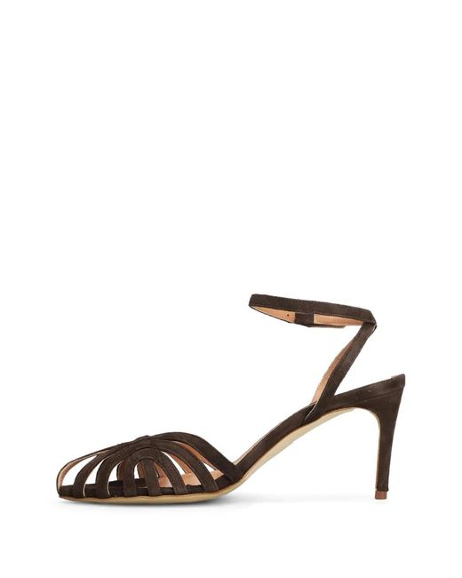 The Seller Metallic Strappy Cage-Detail Sandals