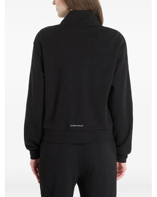EA7 Black Natural Vent Zip-Up Sweatshirt