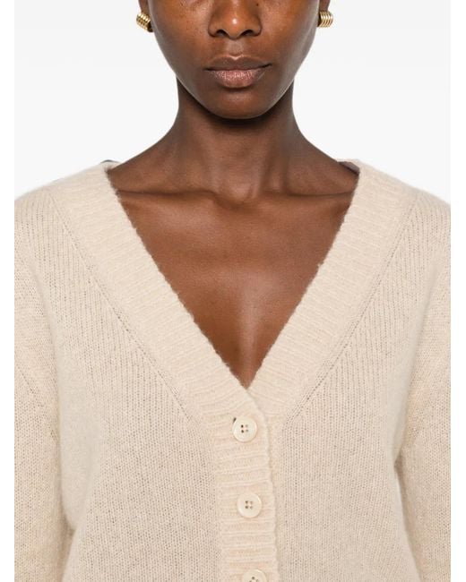 Dorothee Schumacher Natural V-Neck Knitted Cardigan