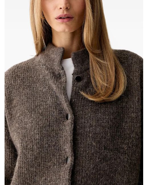 Gestuz Black Alphagz Button-Up Knit Cardigan