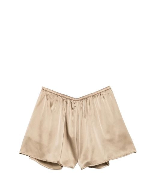 Enza Costa Natural Elasticated-Waistband Shorts