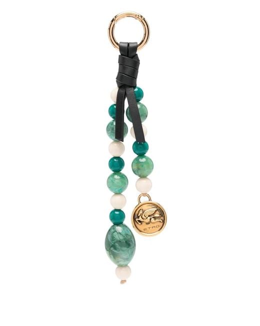 Etro Blue Charm With Marbles And Pegaso Medallion