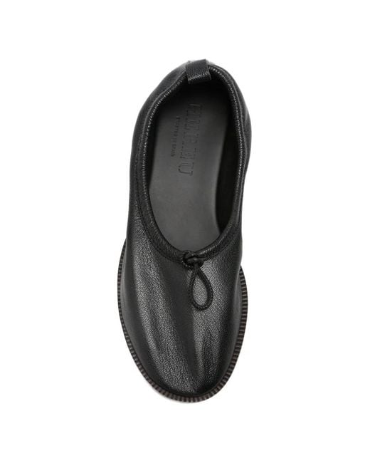 Hereu Black Puntera R Mid Bow-Detail Flat Pumps