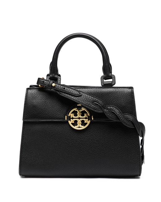 Bolso satchel Miller con asa superior Tory Burch de color Black