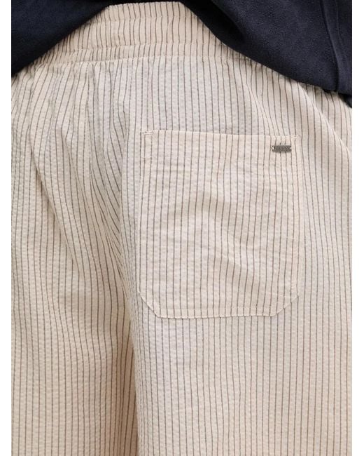 Guess Natural Dobby Seersucker Striped Shorts for men