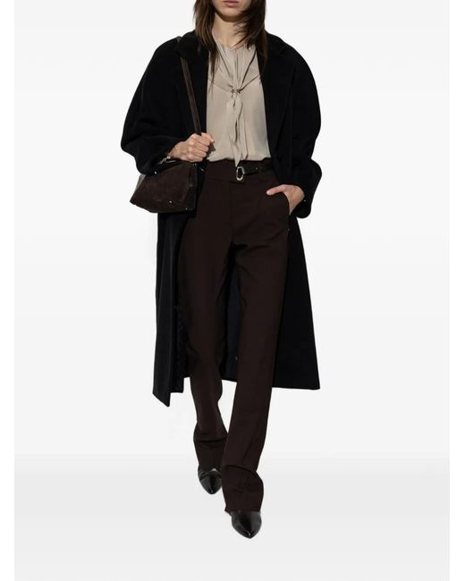 Max Mara Black Leather Loafers