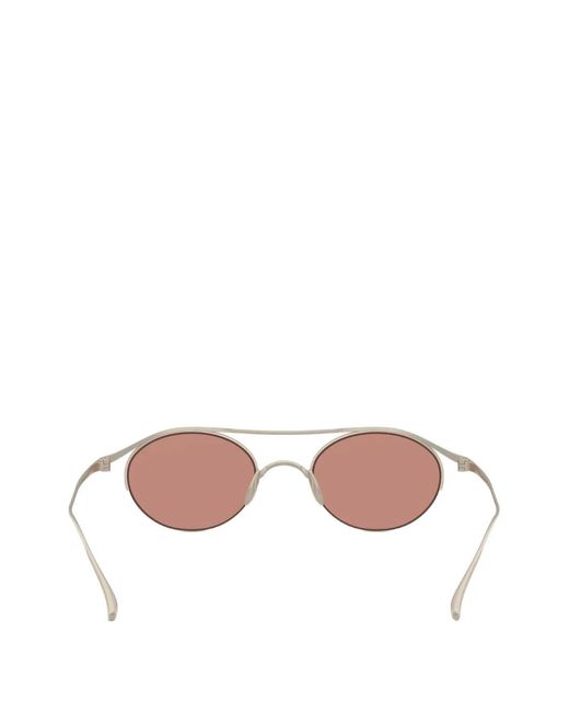 Giorgio Armani Pink Lunettes De Soleil À Monture Ovale for men