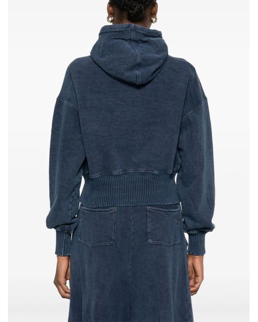 GIUSEPPE DI MORABITO Blue Hoodie Mit Ausgewaschenem Effekt
