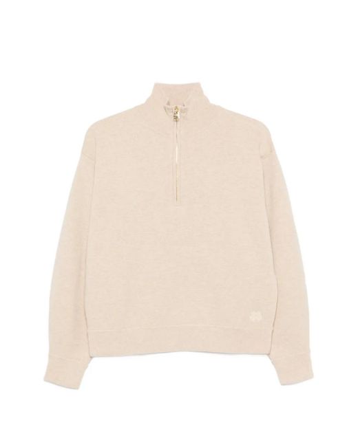 Kujten Natural Quarter-Zip Cashmere Sweater